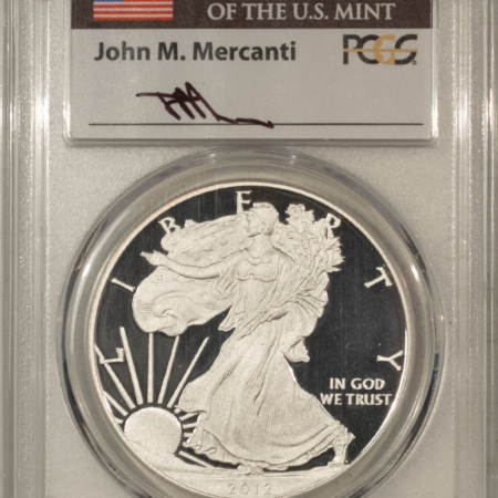 American Silver Eagles 2012-W $1 1 OZ PROOF AMERICAN SILVER EAGLE PCGS PR-70 DCAM MERCANTI SIGNED LABEL