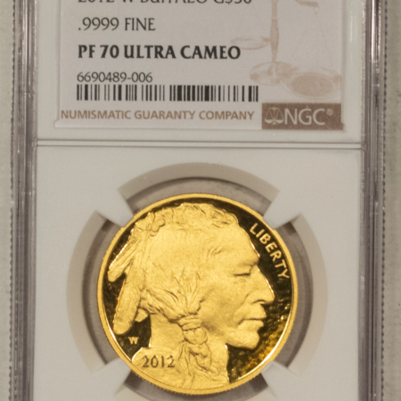 American Gold Eagles, Buffaloes, & Liberty Series 2012-W PROOF $50 AMERICAN GOLD BUFFALO .9999 – NGC PF-70 ULTRA CAMEO!