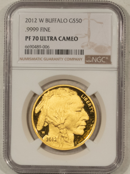 American Gold Eagles, Buffaloes, & Liberty Series 2012-W PROOF $50 AMERICAN GOLD BUFFALO .9999 – NGC PF-70 ULTRA CAMEO!