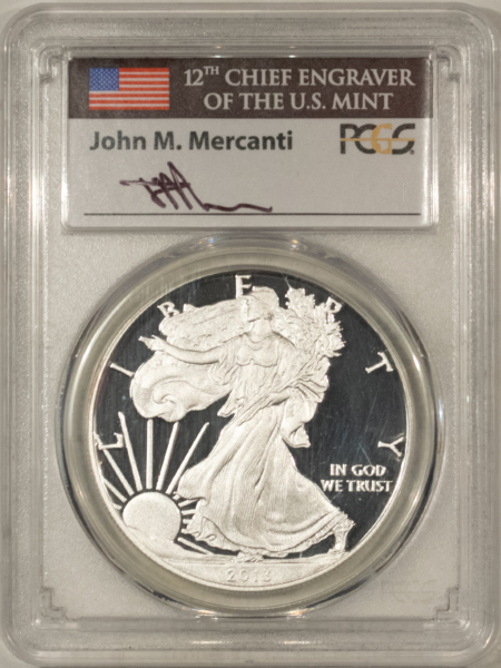 American Silver Eagles 2013-W $1 1 OZ PROOF AMERICAN SILVER EAGLE PCGS PR-70 DCAM MERCANTI SIGNED LABEL
