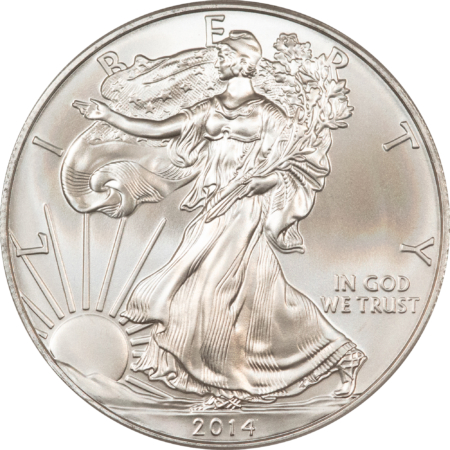 American Silver Eagles 2014 $1 1 OZ AMERICAN SILVER EAGLE – PCGS MS-70, WHITE & PRISTINE! PERFECT!