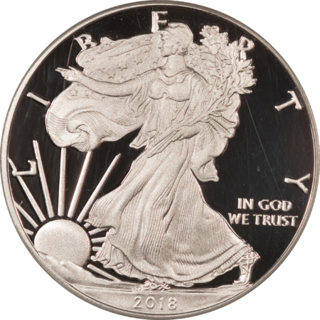 American Silver Eagles 2018-W $1 1 OZ PROOF AMERICAN SILVER EAGLE PCGS PR-70 DCAM MERCANTI SIGNED LABEL