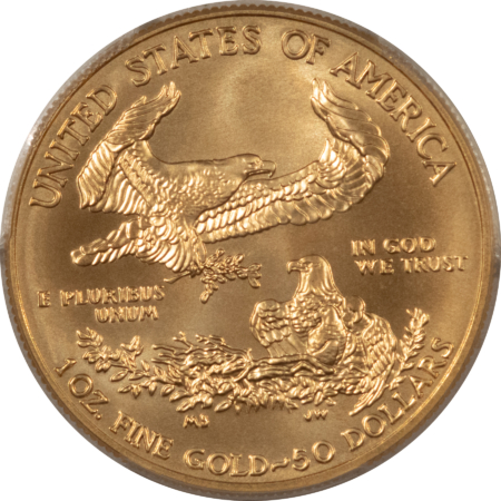 American Gold Eagles, Buffaloes, & Liberty Series 2018-W $50 BURNISHED AMERICAN GOLD EAGLE, 1 OZ – PCGS SP-70