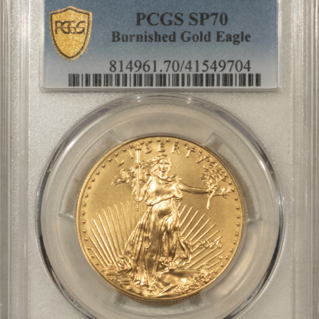 American Gold Eagles, Buffaloes, & Liberty Series 2020-W $50 BURNISHED AMERICAN GOLD EAGLE, 1 OZ – PCGS SP-70
