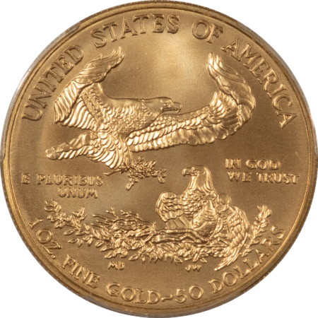 American Gold Eagles, Buffaloes, & Liberty Series 2020-W $50 BURNISHED AMERICAN GOLD EAGLE, 1 OZ – PCGS SP-70