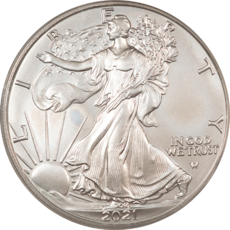 American Silver Eagles 2021-W $1 1 OZ AMERICAN BURNISHED SILVER EAGLE TY 2 – PCGS SP-70 WHITE, PERFECT!