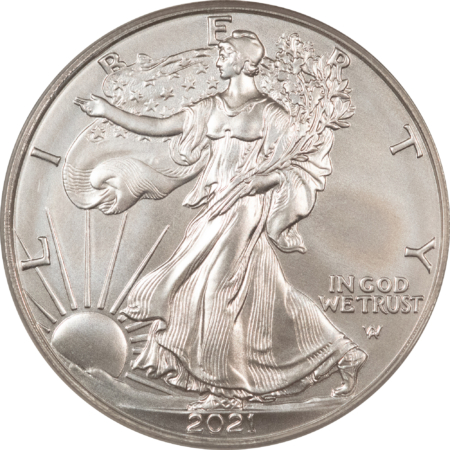 American Silver Eagles 2021-W $1 1 OZ AMERICAN BURNISHED SILVER EAGLE TY 2 – PCGS SP-70 WHITE, PERFECT!