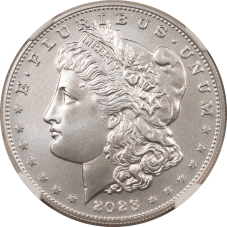 Dollars 2023 $1 MORGAN DOLLAR SILVER COMMEMORATIVE – NGC MS-70, FIRST RELEASES!