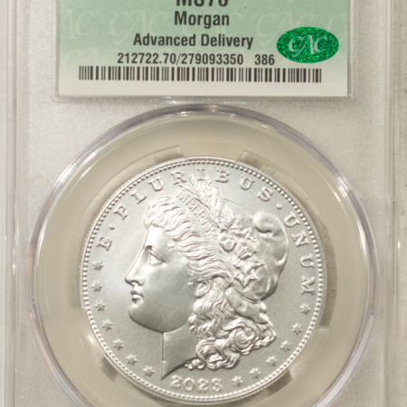 CAC Approved Coins 2023-P $1 MORGAN DOLLAR COMMEMORATIVE CACG MS-70 ADVANCED DELIVERY CAC APPROVED!
