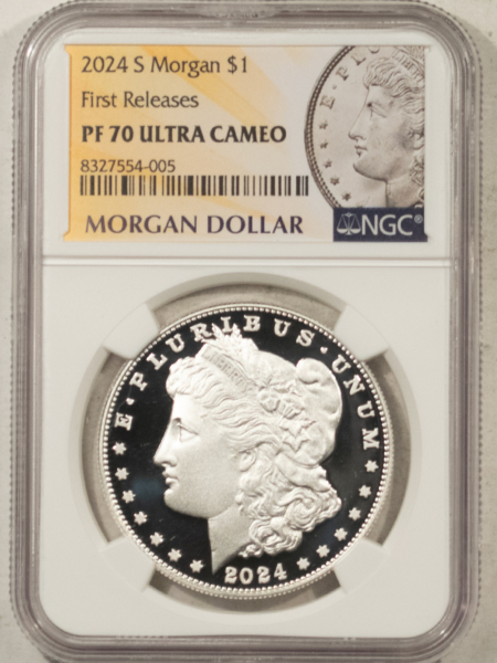Dollars 2024-S $1 MORGAN DOLLAR SILVER COMMEMORATIVE NGC PF70 ULTRA CAMEO FIRST RELEASES