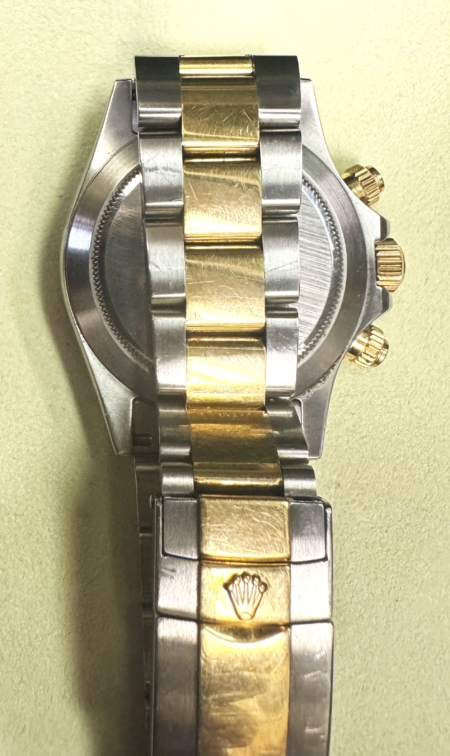 Jewelry Rolex Cosmograph Daytona 40mm Pink Gold Dial/Yellow Gold Mens Two-Tone Watch-EXC