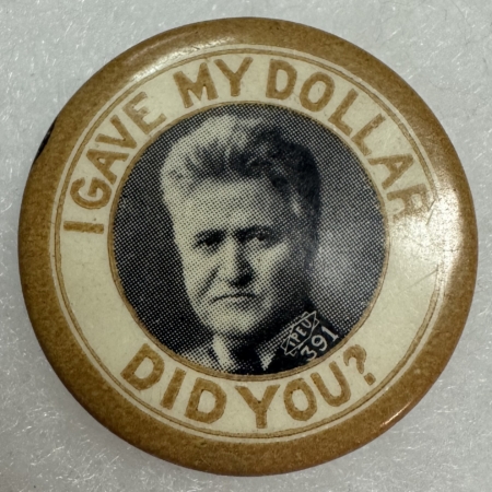 New Store Items 1924 ROBERT LAFOLLETTE 1 1/4″ DOLLAR DONOR PRESIDENTIAL CAMPAIGN BUTTON-RARE/EXC