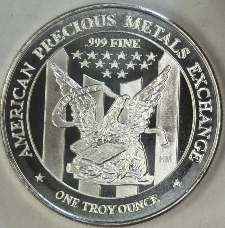 Bullion 1 TROY OZ .999 FINE SILVER APMEX EAGLE PROOFLIKE ROUNDS, ROLL OF 20 UNCIRCULATED