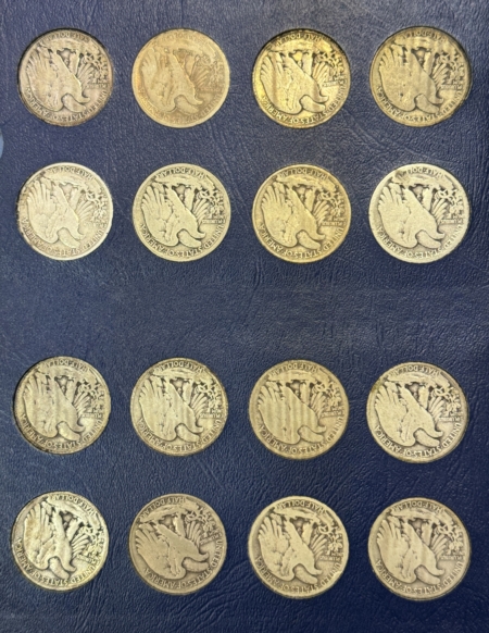 Half Dollars 1916-1940-S WALKING LIBERTY HALF 45 COIN COMPLETE SET GOOD/BETTER WHITMAN ALBUM!