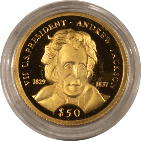 Bullion 2002 LIBERIA $50 GOLD 1/10 OZ OF 14KT GOLD ANDREW JACKSON – GEM PROOF WITH COA!