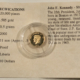 Bullion 2000 LIBERIA $10 GOLD 1/2 GRAM OF 14KT GOLD JOHN F. KENNEDY – GEM PROOF W/ COA!