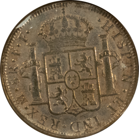 New Store Items 1777 MEXICO SPANISH COLONY SILVER 8 REALES, KM-106.2 CIRC, REVOLUTIONARY WAR ERA