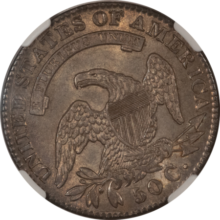 CAC Approved Coins 1832 CAPPED BUST HALF DOLLAR, SMALL LETTERS – NGC AU-58, CAC APPROVED!