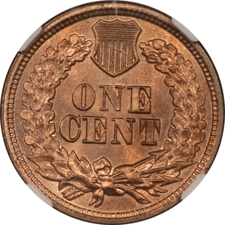 Indian 1863 INDIAN CENT – NGC MS-63, LUSTROUS & PREMIUM QUALITY!