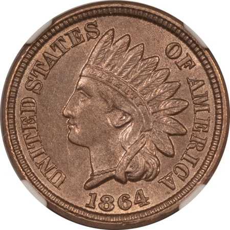 Indian 1864 INDIAN CENT COPPER NICKEL – NGC MS-62
