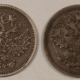 New Store Items 1916 RUSSIA SILVER 10 KOPEKS, LOT/3, Y-20a.3 – NICE FRESH AU+/UNC