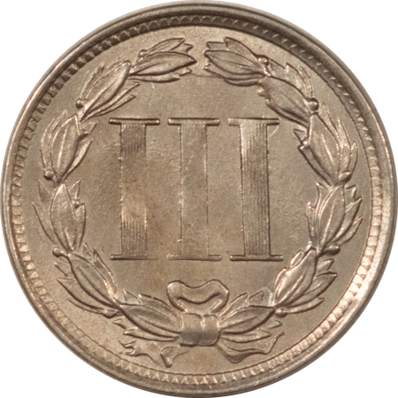 New Store Items 1868 THREE CENT NICKEL – HIGH GRADE EXAMPLE, VIRTUALLY UNC!