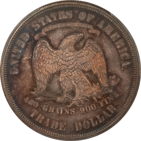 CAC Approved Coins 1874 PROOF TRADE DOLLAR – PCGS PR-62, CAC APPROVED! REALLY PRETTY!