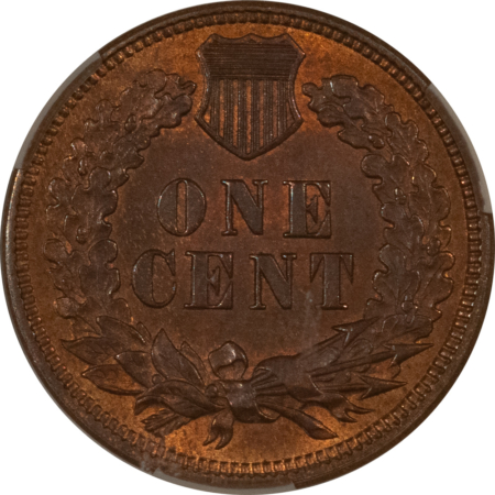 CAC Approved Coins 1875 INDIAN CENT – CACG MS-62 BN, LOOKS RB! PREMIUM QUALITY! CAC APPROVED!
