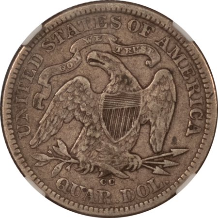 Liberty Seated Quarters 1875-CC SEATED LIBERTY QUARTER NGC VF-35, PERFECT, PREMIUM QUALITY! CARSON CITY!