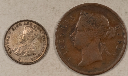 New Store Items 1877 1C, 1929 10C STRAITS SETTLEMENTS LOT OF 2 – HIGH GRADE CIRCULATED EXAMPLES!