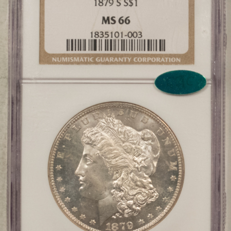 CAC Approved Coins 1879-S $1 MORGAN DOLLAR – NGC MS-66, FRESH, FLASHY, PQ & CAC APPROVED!