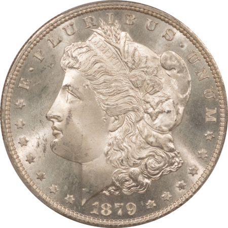 Dollars 1879-S $1 MORGAN DOLLAR – PCGS MS-66, FRESH LUSTROUS W/ SLIGHTLY MIRRORED FIELDS