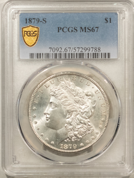 Dollars 1879-S $1 MORGAN DOLLAR – PCGS MS-67 WHITE & SUPERB!