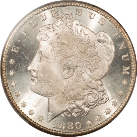 Dollars 1880-S $1 MORGAN DOLLAR – PCGS MS-66, BLAZING WHITE & SEMI-PROOFLIKE
