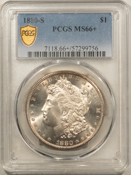 Dollars 1880-S $1 MORGAN DOLLAR – PCGS MS-66+ FLASHY & PQ+!