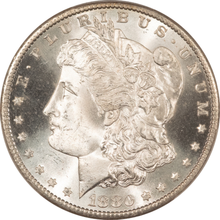 CAC Approved Coins 1880-S $1 MORGAN DOLLAR – PCGS MS-66 CAC, BLAST WHITE & PREMIUM QUALITY!