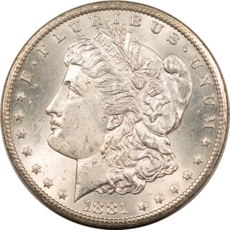 Dollars 1881-CC $1 MORGAN DOLLAR – WHITE BRILLIANT UNCIRCULATED! CARSON CITY!