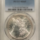 Dollars 1881-CC $1 MORGAN DOLLAR – PCGS MS-63, OGH, WHITE, PQ & NEAR GEM! CARSON CITY!