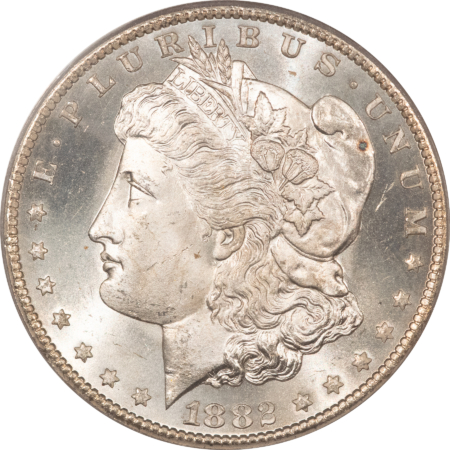 Dollars 1882-CC $1 MORGAN DOLLAR – PCGS MS-64, BLAST WHITE & PQ CARSON CITY!