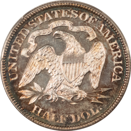 Half Dollars 1883 PROOF SEATED LIBERTY HALF DOLLAR – PCGS PR-62, SUPER PRETTY REVERSE!