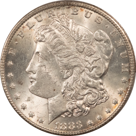Dollars 1883-CC $1 MORGAN DOLLAR – PCGS MS-62, WHITE CARSON CITY!