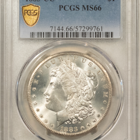 Dollars 1883-CC $1 MORGAN DOLLAR – PCGS MS-66, WHITE & NICE! CARSON CITY!
