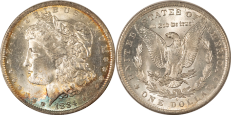Dollars 1883-O/1884-O/1885-O MORGAN DOLLARS LOT/3, BU BEAUTIFUL TONED SET IN VELVET BOX!