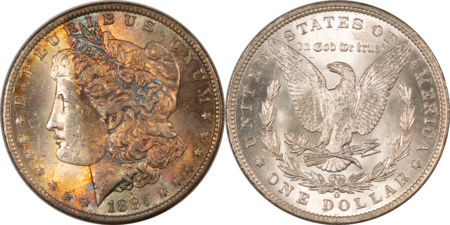 Dollars 1883-O/1884-O/1885-O MORGAN DOLLARS LOT/3, BU BEAUTIFUL TONED SET IN VELVET BOX!