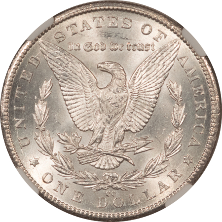 Dollars 1884-CC $1 MORGAN DOLLAR – NGC MS-63, BLAST WHITE CARSON CITY!