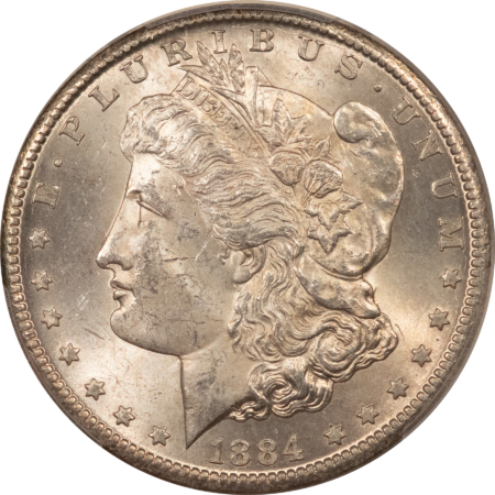 Dollars 1884-CC $1 MORGAN DOLLAR – PCGS MS-62, WHITE, CARSON CITY!