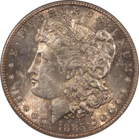 Dollars 1885 $1 MORGAN DOLLAR – PCGS MS-63, OGH, CHOICE!