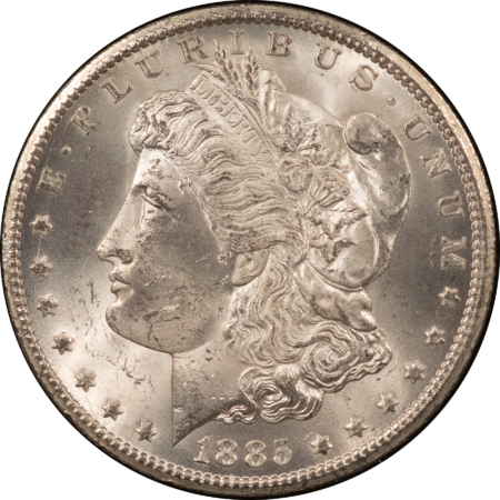 Dollars 1885-CC $1 MORGAN DOLLAR – WHITE & CHOICE WITH BOX AND CARD! CARSON CITY!