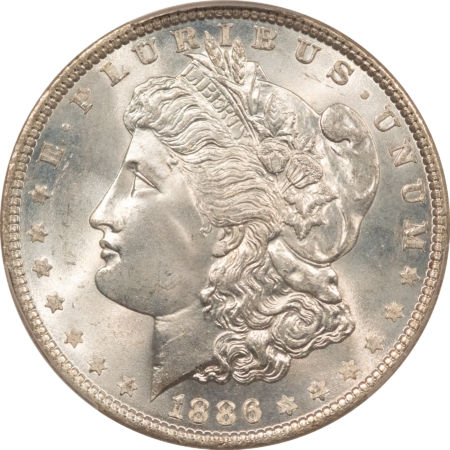 Dollars 1886 $1 MORGAN DOLLAR – PCGS MS-66 BLAST WHITE