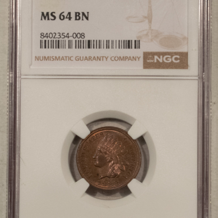 Indian 1888 INDIAN CENT – NGC MS-64 BN, LOOKS RB, FLASHY!